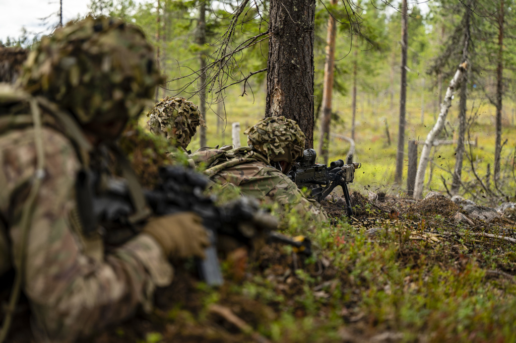 8月时美国101空降师第 2 旅级战斗队第 26 步兵团第 1 营于芬兰进行演练。（DVIDS）(photo:ChinaTimes)