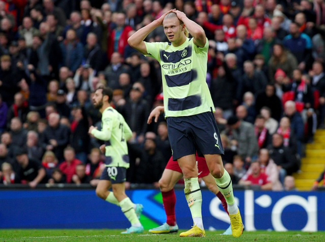 哈兰德 只是有一场没进球就被说进入进球荒阶段可见大家对他的期望（图片来源︰达志影像）