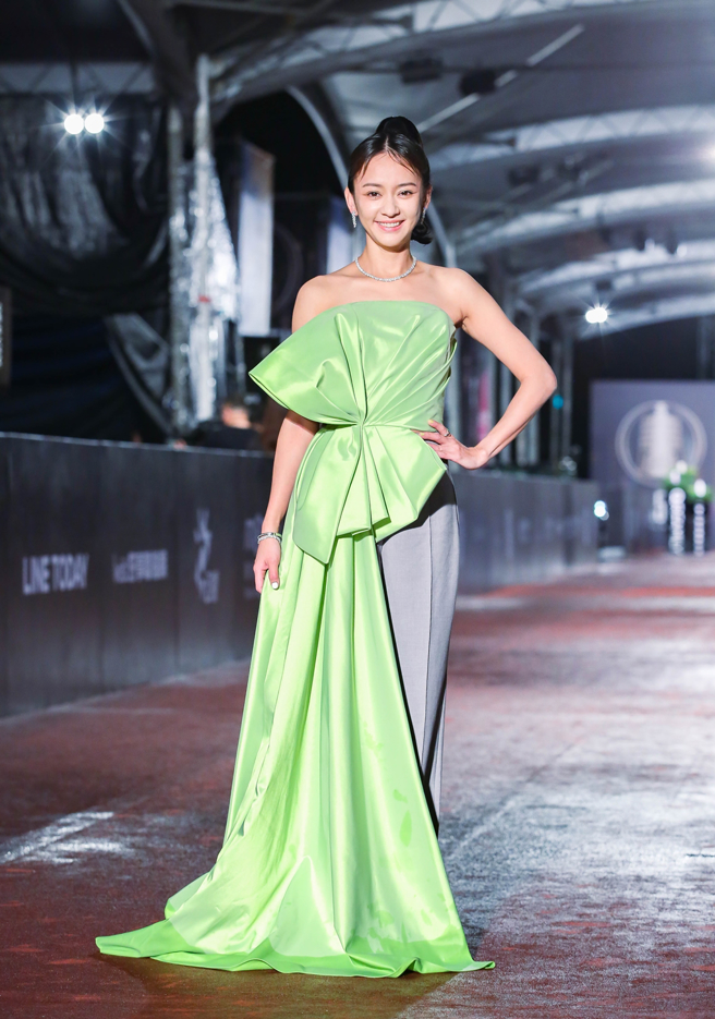 陈意涵亮丽出席星光大道。（图／陈俊吉摄）