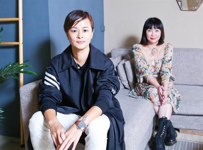 紀倪君（左）、陳安齊之後將發展多元的實境。（陳俊吉攝）