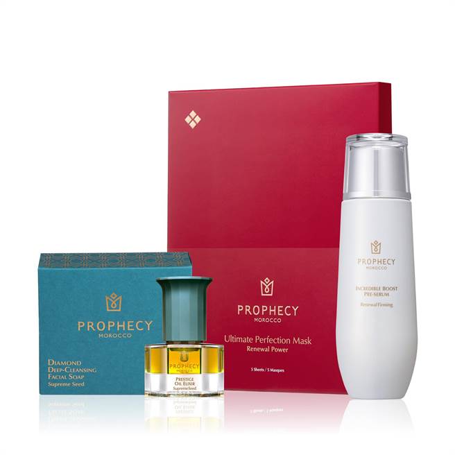 铂翡斯2022周年庆套组，仙人掌籽抗老家族。（铂翡斯提供）