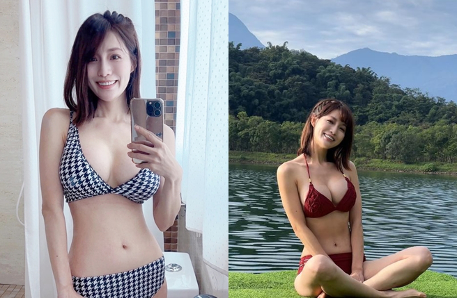 凶版王心凌「采臻」平常热爱钓鱼，身材相当火辣。(图/采臻 fb)