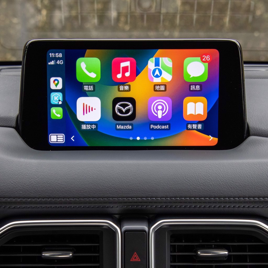 支援Android Auto與Apple CarPlay連結。（陳大任攝）
