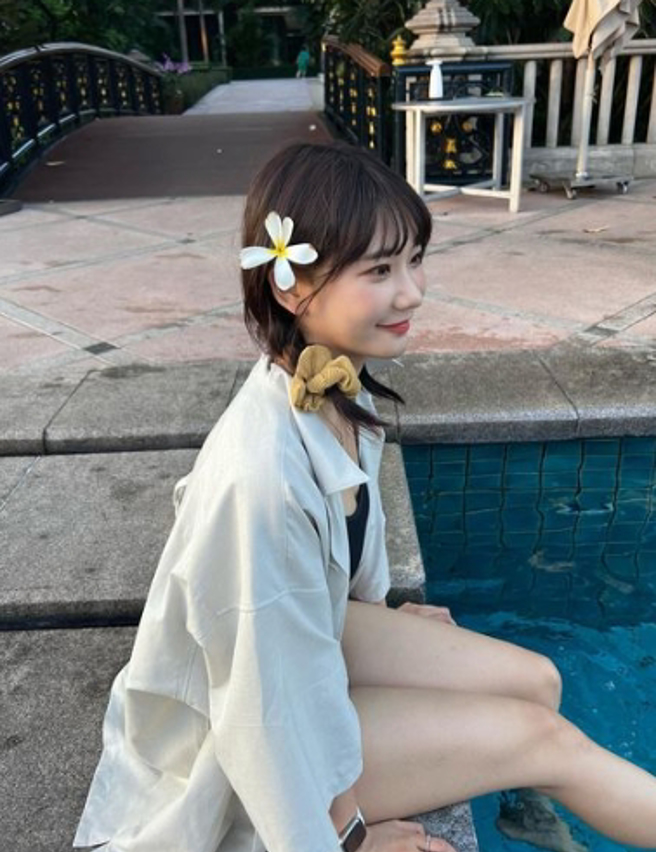 艾莉莎莎昨日晒出一张泳装照。（图／翻摄自艾莉莎莎IG@goodalicia）

