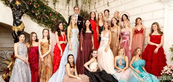 李连杰大女儿Jane(中)在2019年和沈月(右)在法国名媛聚会结识。(图/微博)