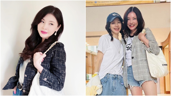 8点檔女星何如芸去新加坡与儿子们团聚，并与徐若瑄相聚。(图/何如芸 脸书)