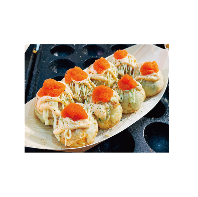 天母SOGO初登场熊TACO北海道明太子8颗，售价220元。 （天母SOGO提供）