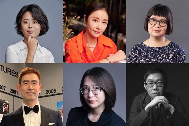 金馬創投會議培訓工作坊顧問張雅婷（上排左起）、林心如、陳慧，余卜康（下排左起）、林昱伶、林書宇。（金馬提供）