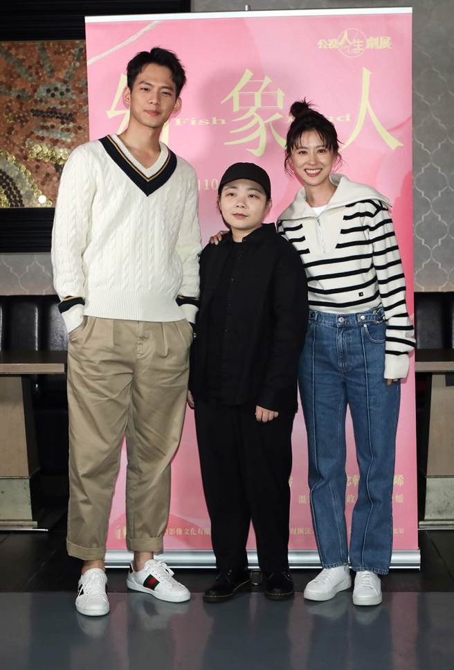 公视人生剧展《幻象人》演员吴念轩（左起）、导演王逸铃、林予晞出席媒体茶叙。（公视提供）