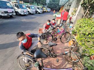 后里區清潔隊回收腳踏車修復 贈助扶學子開心上學去
