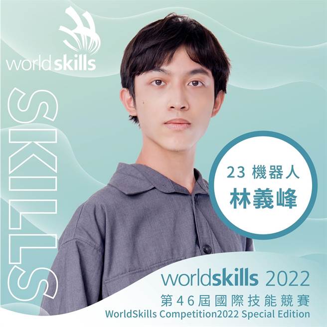 苗栗县君毅中学毕业生林义峰勇夺国际技能竞赛机器人组优胜。（君毅中学提供／谢明俊苗栗传真）