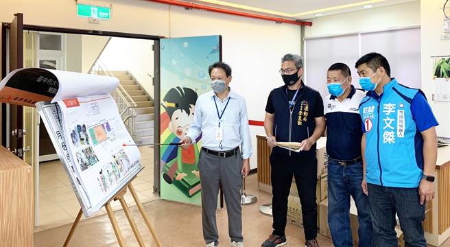 台中市议员李荣鸿与市议员候选人李文杰，今天邀集运动局等单位，举办「大甲日南儿童运动中心」场地会勘，讨论儿童运动中心配置及相关规画。（市议员李荣鸿服务处提供／陈世宗台中传真）