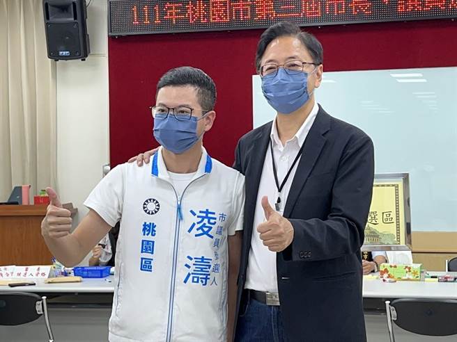 桃园市长候选人张善政竞选总部发言人凌涛。(蔡依珍摄)