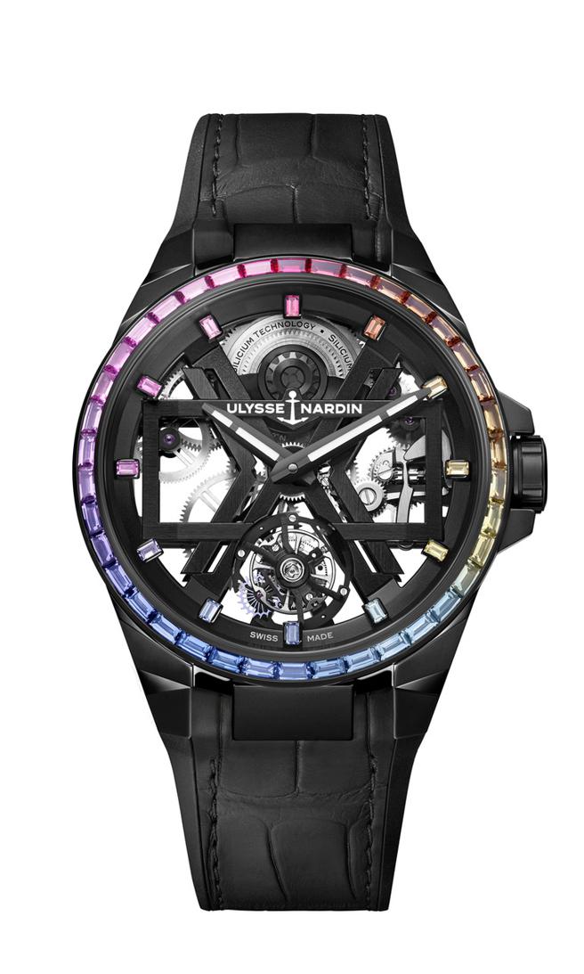 雅典表BLAST陀飞轮彩虹腕表，281万100元。（ULYSSE NARDIN提供）