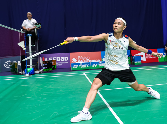 戴资颖在法国羽球公开赛晋级到16强。（Badminton Photo提供）