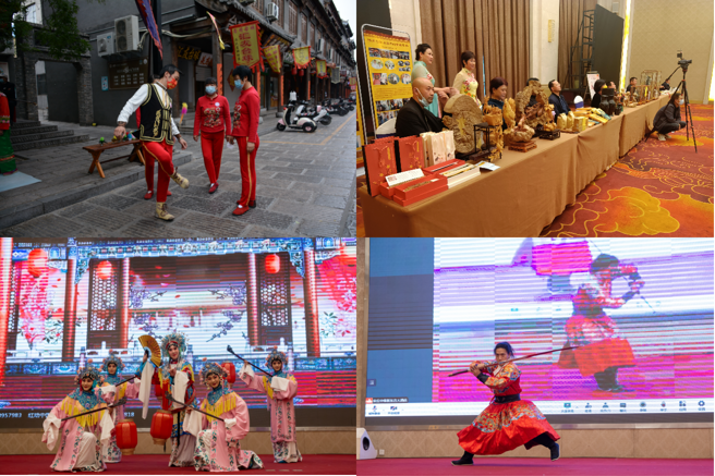 大会连线了安丘、青州、臺北、基隆四地，各地展现优秀非遗内容，让大家一饱眼福。（图／朱晓芳摄）