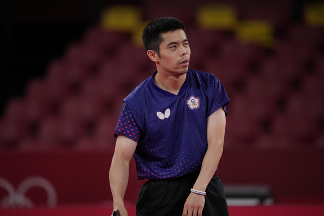 庄智渊奋战5局仍无法跨过奥恰洛夫，止步WTT世界杯16强。(美联社资料照)