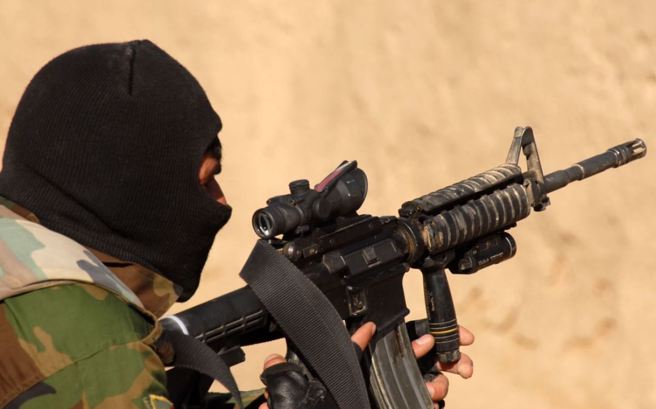 阿富汗特战队员在南部重镇坎达哈（Kandahar）执行任务的资料照。（五角大厦国防视觉资讯发布服务单位/DVIDS）