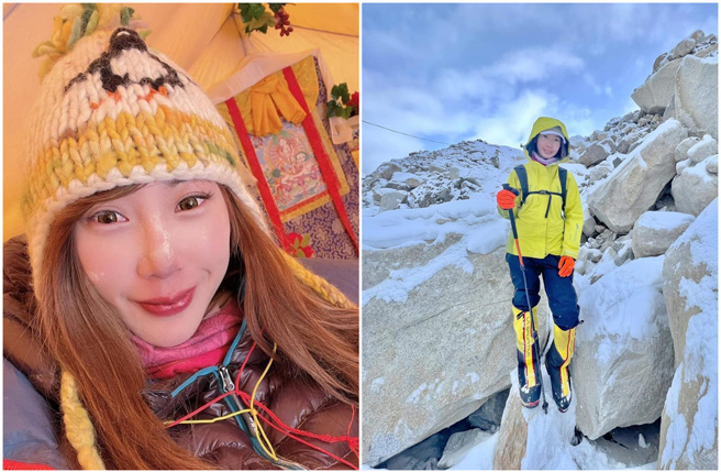 「登山女神」曾格尔。(曾格尔 Grace Tseng脸书)