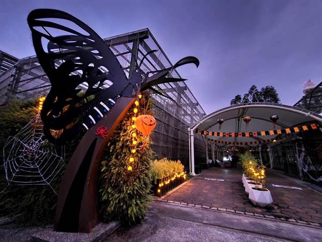 金狮湖蝴蝶园万圣节布置。（柯宗纬翻摄）