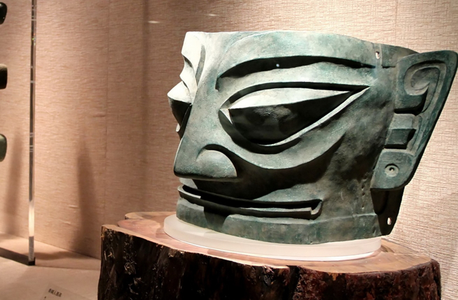 三星堆青铜器面具。（图／中时资料照片）