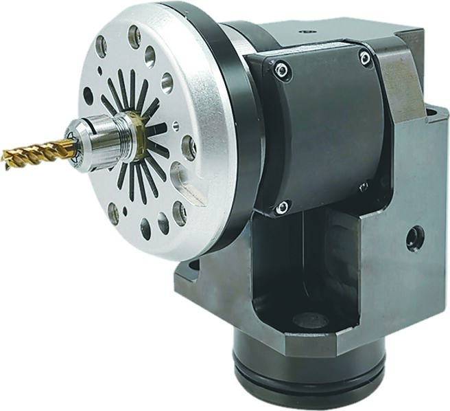 崧嘉实业最新推出的90度液压增速刀座。图／业者提供