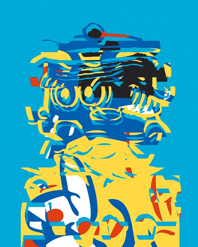 《把握当下》系列。（王泽作品／老夫子哈媒体提供）