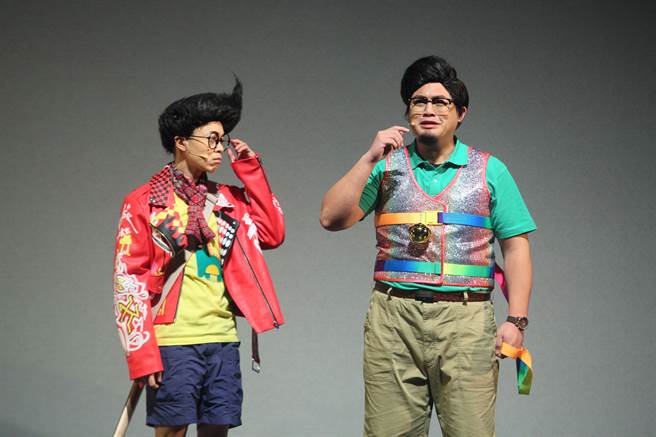 亲子音乐剧《阿宁咕又闯祸了YA~》28日在北艺中心彩排记者会的精采片段。（张铠乙摄）