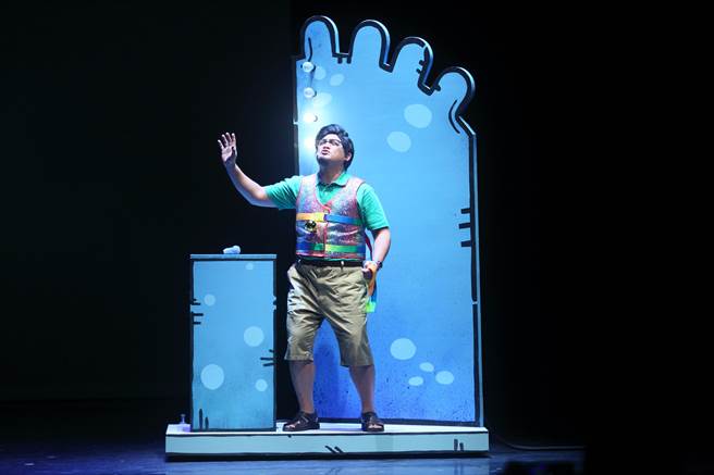 亲子音乐剧《阿宁咕又闯祸了YA~》28日在北艺中心彩排记者会的精采片段。（张铠乙摄）