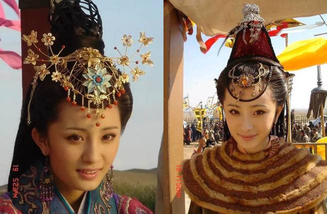 杨幂拍摄《王昭君》的生图。(图／取自微博)