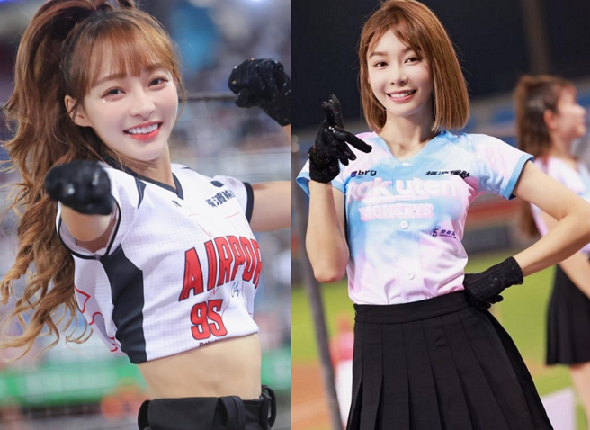 乐天女孩桌历预购销量曝光，Yuri（图右）目前领先林襄（图左）登顶。（图／摘自林襄IG、Yuri陈怡叡IG）