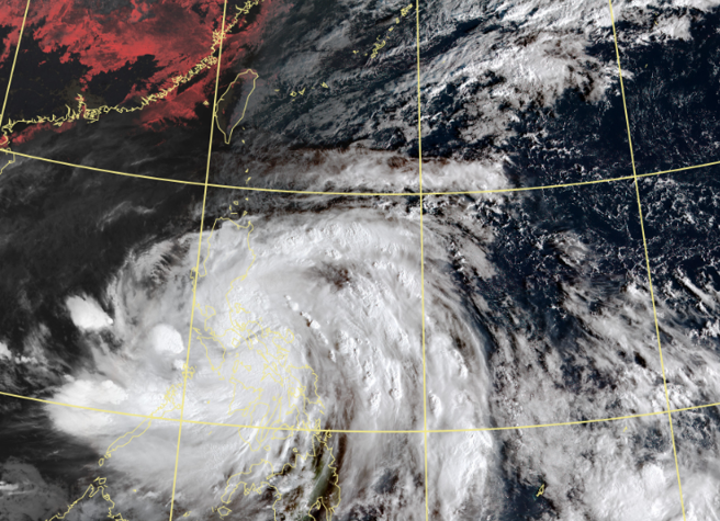 今起水气明显增加，北部、东部的雨一口气下到11月4日。（中央气象局提供）