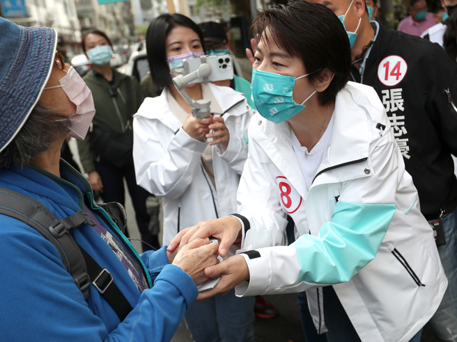台北市长候选人黄珊珊。（郑任南摄）