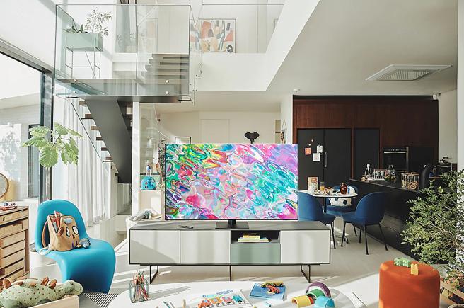 三星推出买65型 QLED 4K 量子电视，搭配3.1.2 Ch Soundbar，原价7万4800元，双11享惊喜组合价5万9999元。（三星提供）

