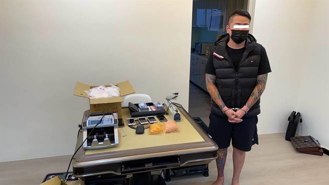 逃亡中的林男在北市开「杂货店」贩毒。（警方提供）