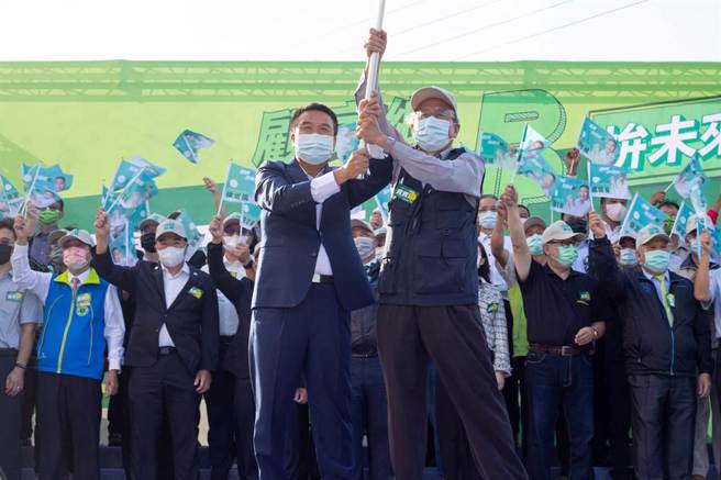 民进党苗栗县长候选人徐定祯29日在通霄镇成立百工百业后援会。（徐定祯竞总提供／谢明俊苗栗传真）