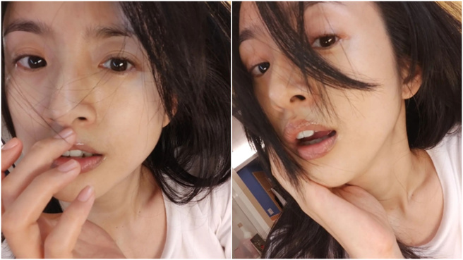 林依晨在照片中，素顏出镜却依旧不减女神美貌。(图／翻摄自林依晨IG@linyichen.ariellin)