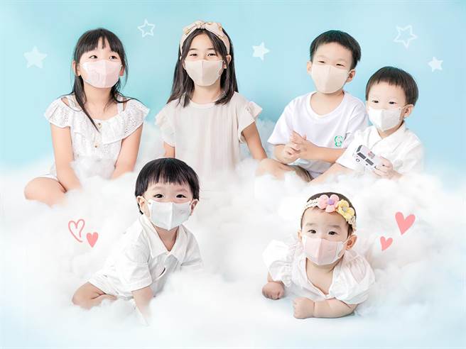 新生儿宝宝幼幼儿童3D立体医用口罩。（明基健康生活提供）