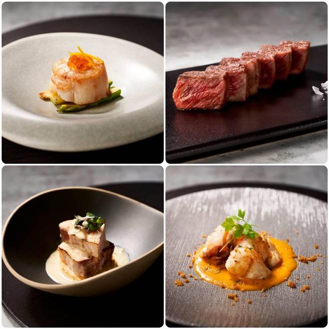 「樂葵法式鐵板燒」每道菜都像藝術品般，美到令人捨不得吃。(樂葵法式鐵板燒提供／陳韻萍合成)