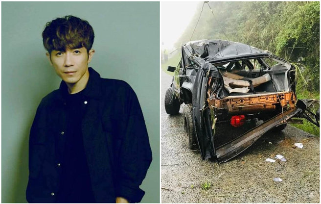 蕭閎仁本月中發生嚴重車禍意外。（翻攝蕭閎仁臉書）