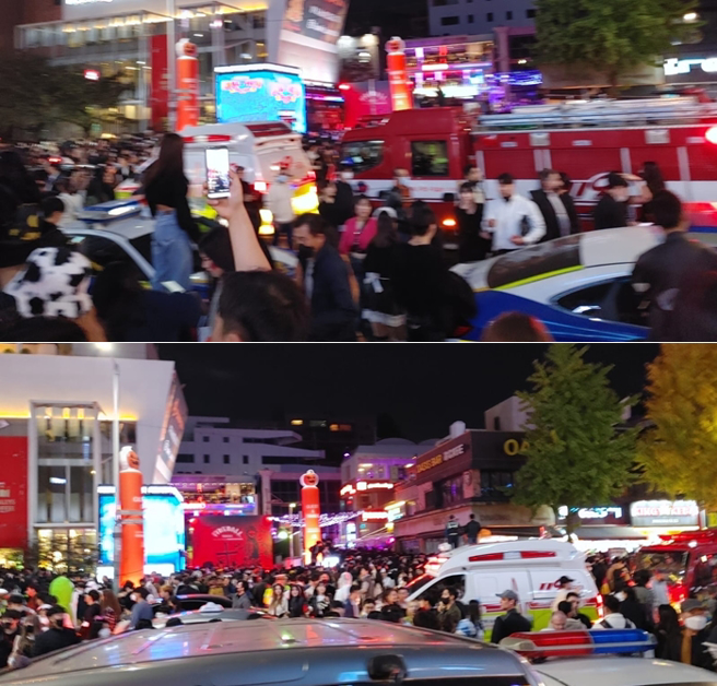 梨泰院現場。（圖／藝人潘柏希提供）