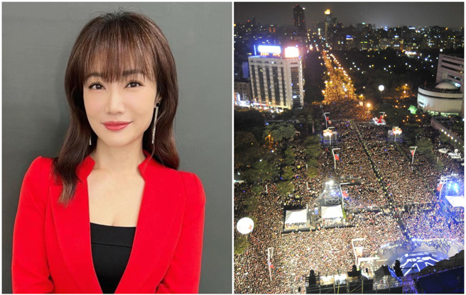 萧彤雯从梨泰院踩踏事件，联想起101跨年人潮。（图／FB@萧彤雯；中时资料照）