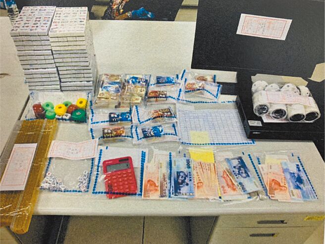 警方查获麻将馆聚赌，92岁阿嬷也在列管。（警方提供）