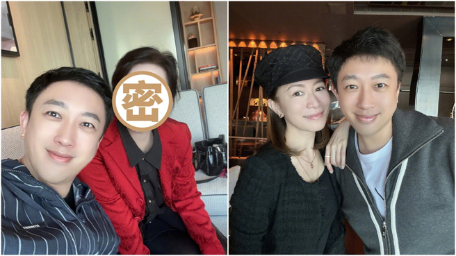 于正日前去香港旅遊，分別跟2大凍齡女神吃飯合照。(圖/于正 微博)