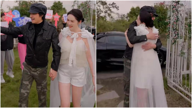 影片中的盈公主与马景涛有非常多的亲密举动。(图/微博)