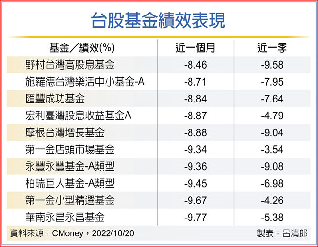 台股基金绩效表现