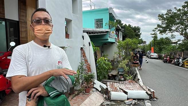 台东地震灾情。（蔡旻妤摄）