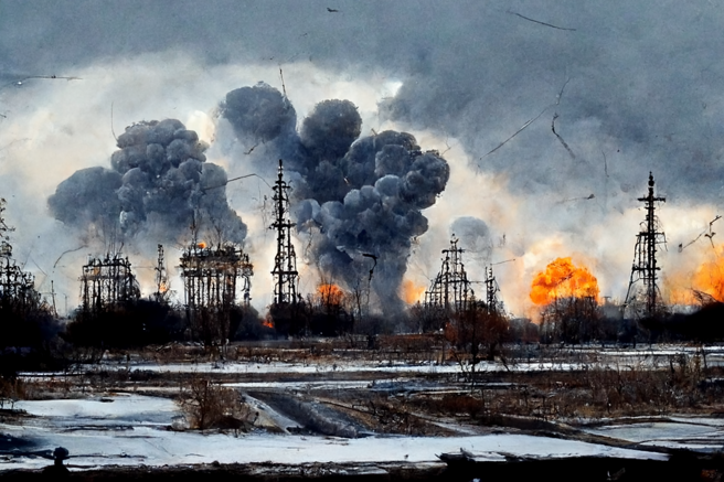 数十枚俄罗斯飞弹和自杀无人机再次大规模袭击了全国的军事和能源基础设施。（张威翔制图）