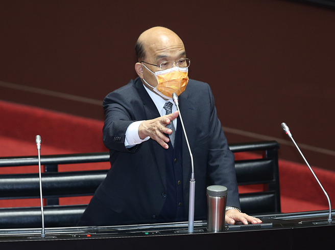 行政院长苏贞昌1日列席立法院施政报告并备质询。（姚志平摄）