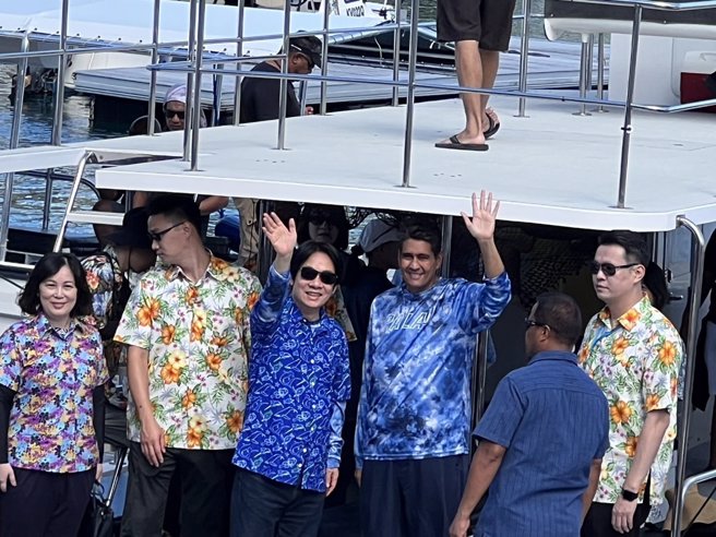 出訪帛琉第二天，賴清德將會出海到牛奶湖等無人島。（曾薏蘋攝）